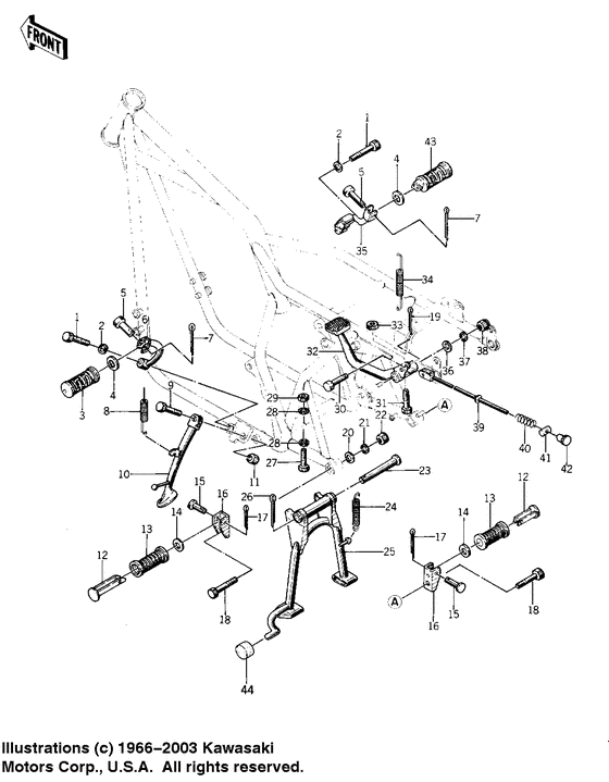 Footrests/stands/brake pedal