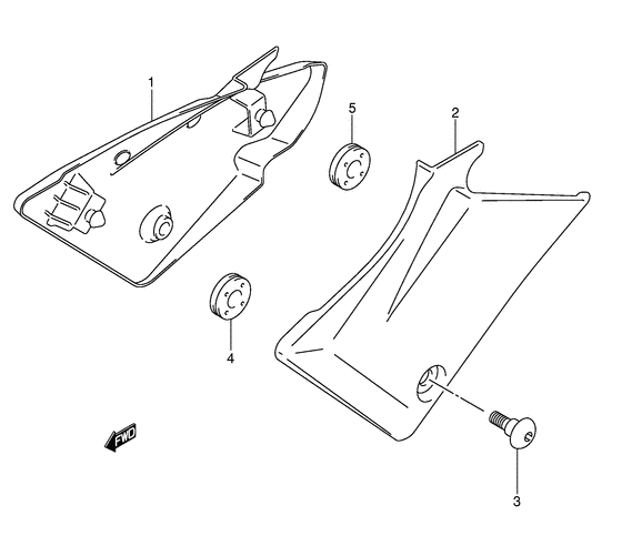 SV650 Обтекатель задний