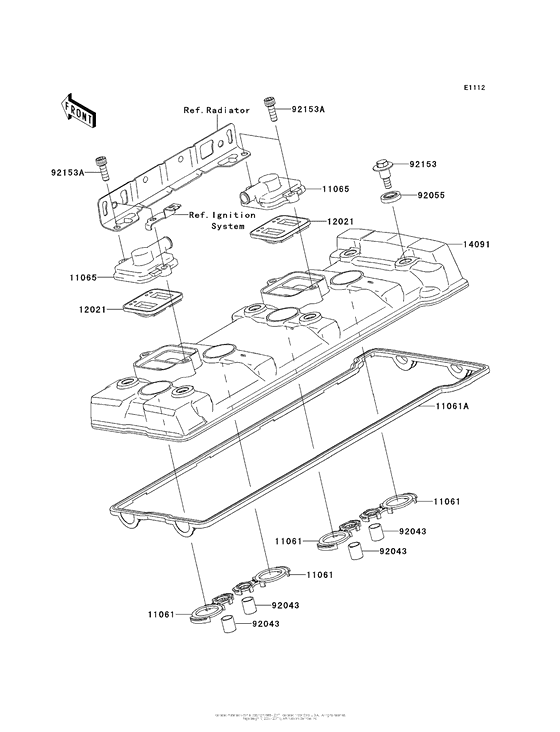 ZX1400 Крышка головки цилиндров