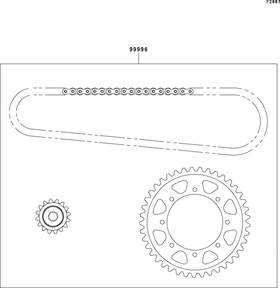 KLE500 Цепь комплект