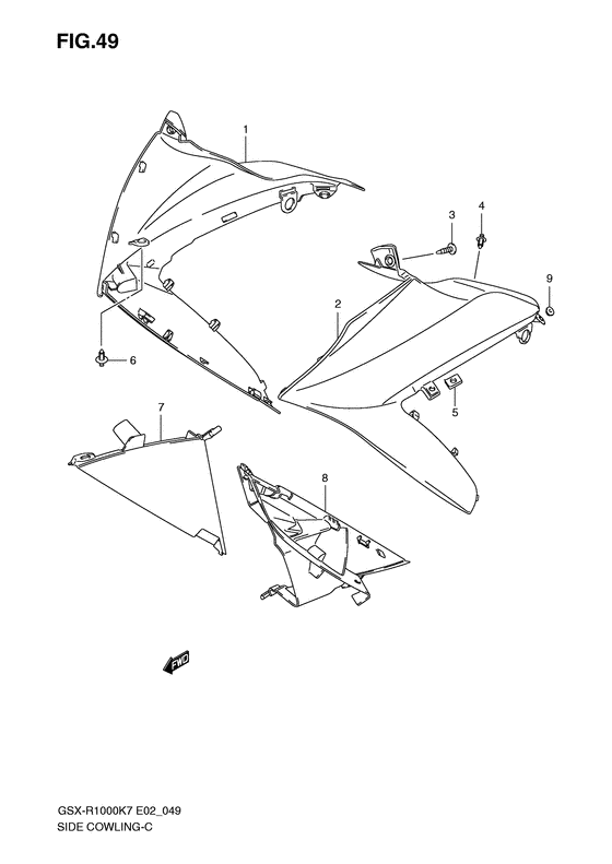 GSX-R1000 Side cowling