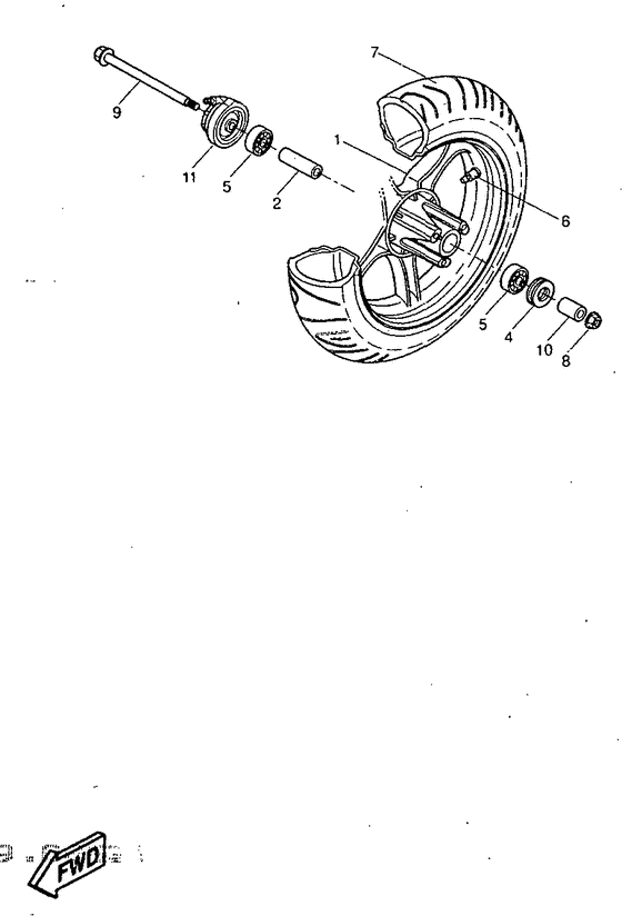 YQ50 Переднее колесо