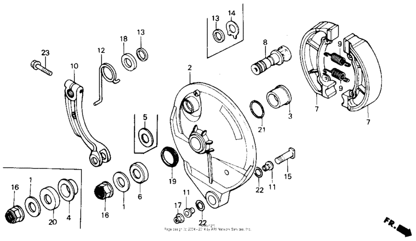 Rear brake panel 84-86