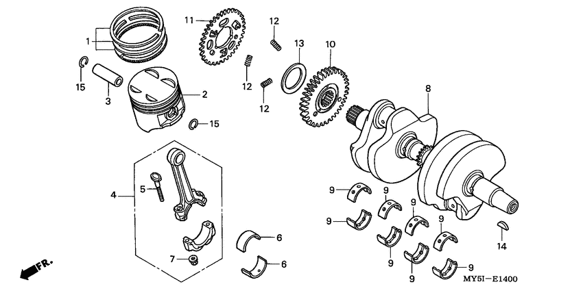 Crankshaft/piston