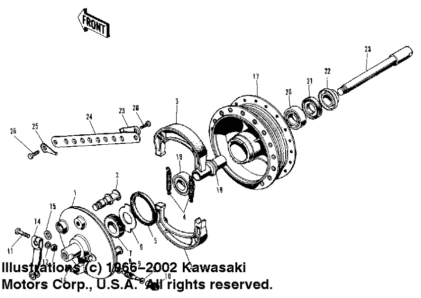 Front hub/brake