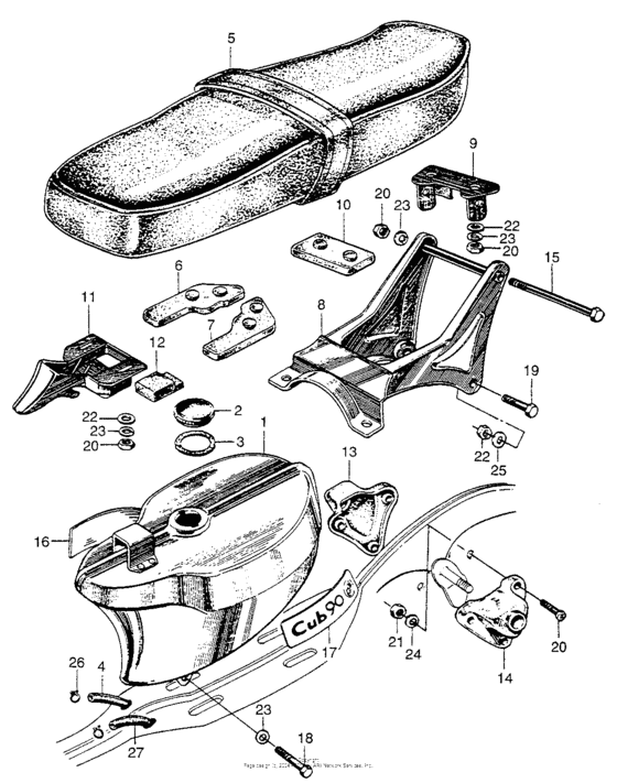 Fuel tank + seat