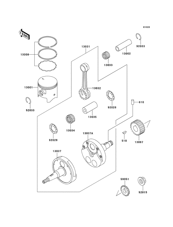Crankshaft/piston