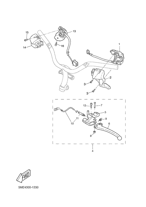 Handle switch. lever
