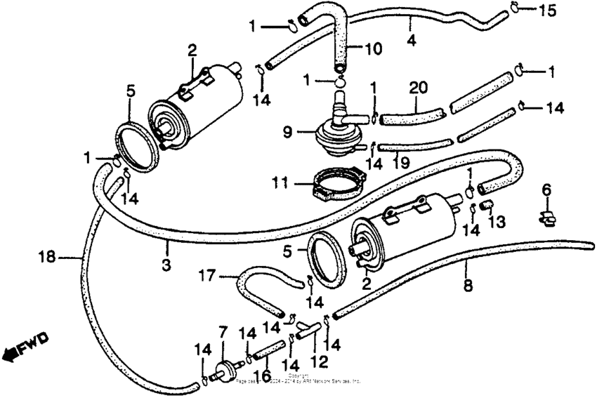 VF750F Canister + purge control valve
