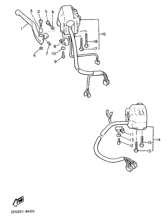Handle switch. lever