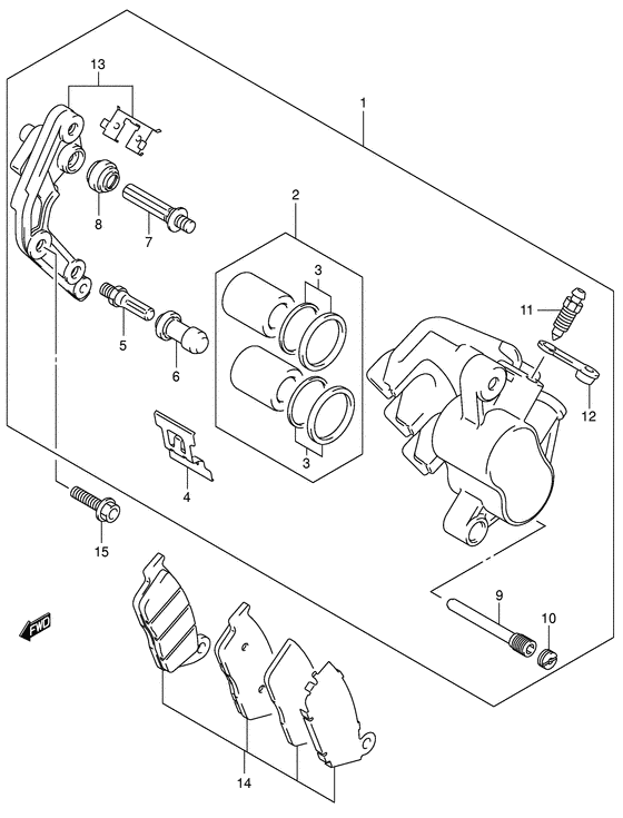 AN650 Передний суппорт