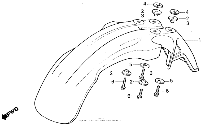 XL250R Переднее крыло