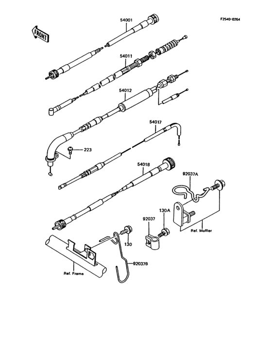 KMX125 Тросы управления