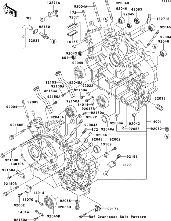 Crankcase(1/2)(vn1500-l2)