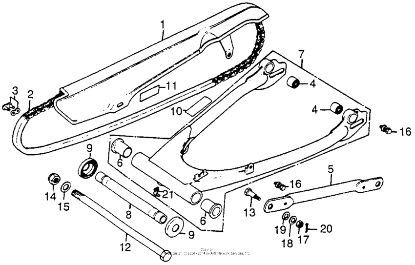 Swingarm + chain