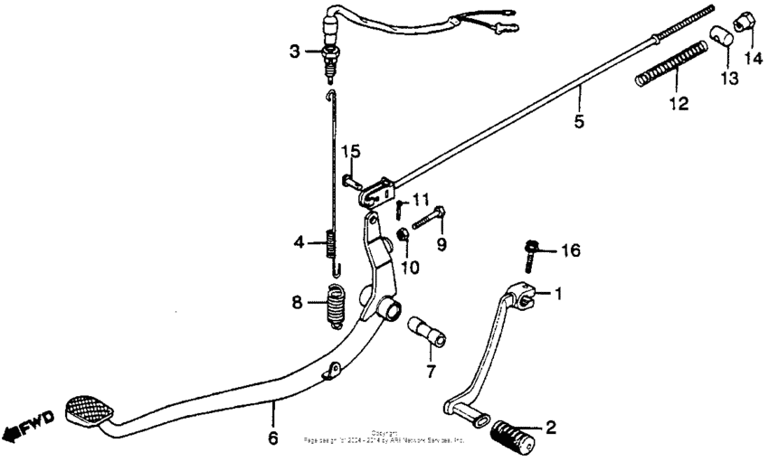 Brake pedal + change pedal