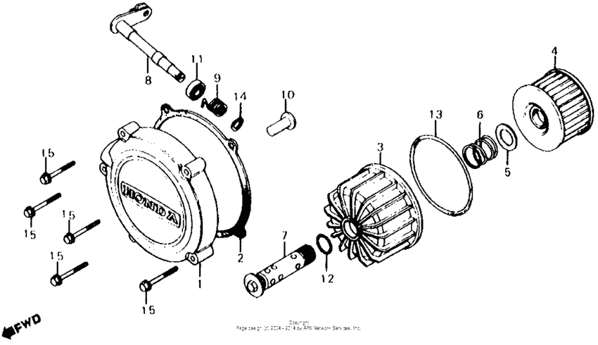 Clutch cover + oil filter