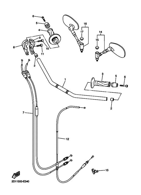 FZ1-N Рулевой рычаг и кабель