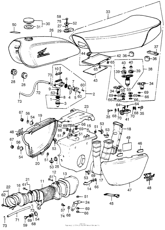 Fuel tank + seat