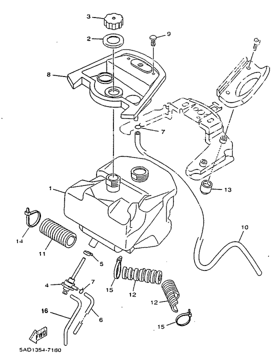 YN50R Топливный бак