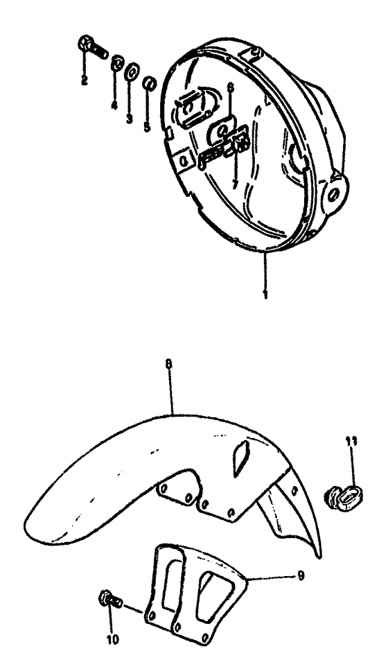 Headlamp housing-front fender