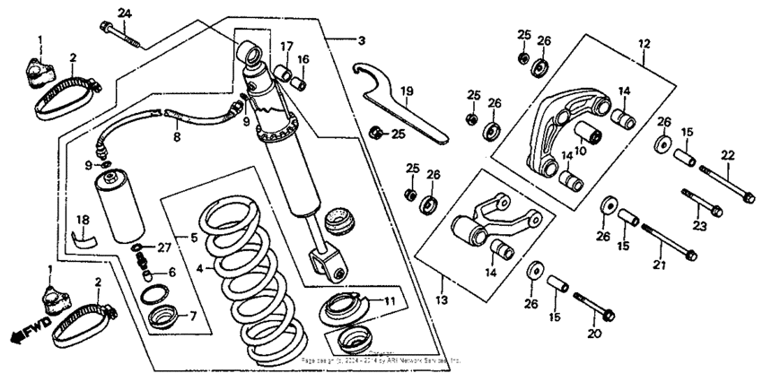 Rear shock absorber 82