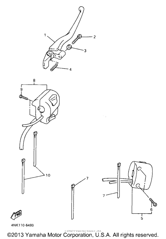XVZ13LTJ Рулевые переключатели