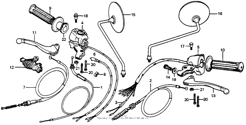 Handle lever + switch 76,78