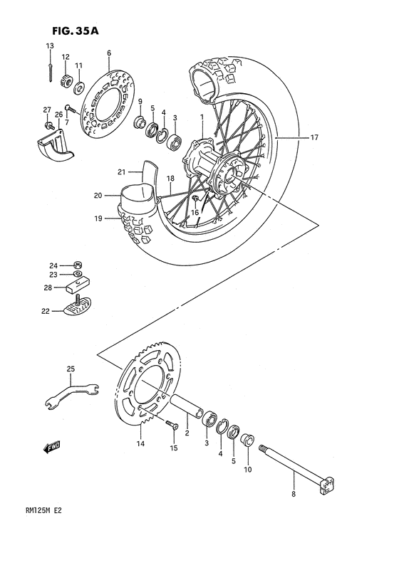 Rear wheel complete assy
