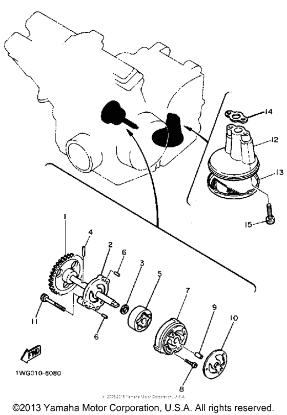 FZR400U Масляный насос