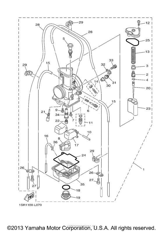 YZ125E2 Карбюратор