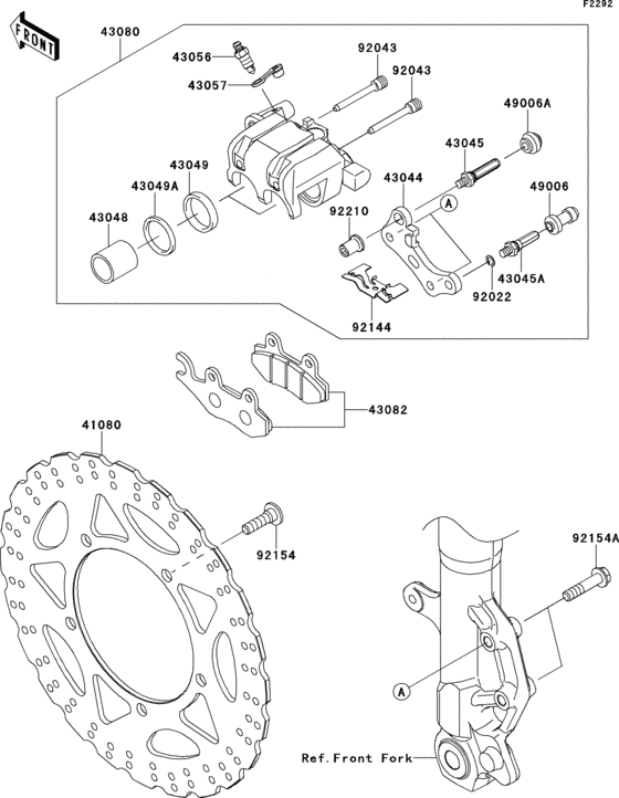 EX300 Передний тормоз