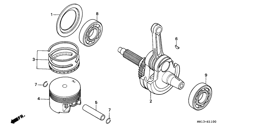 Crankshaft/piston