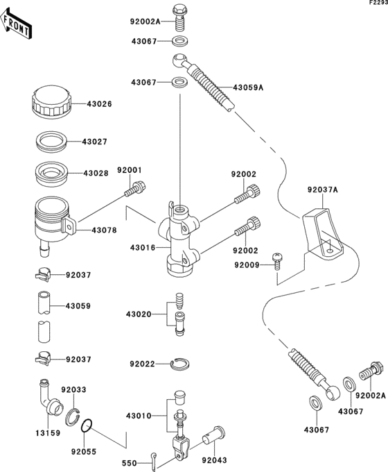 ZX1100 Задний торм цилиндр