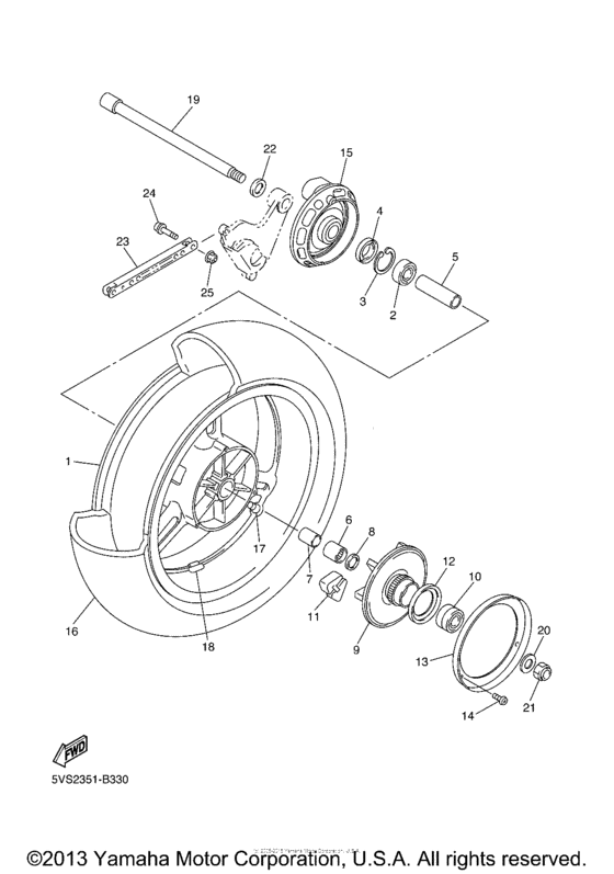 FJR1300AS Переднее колесо