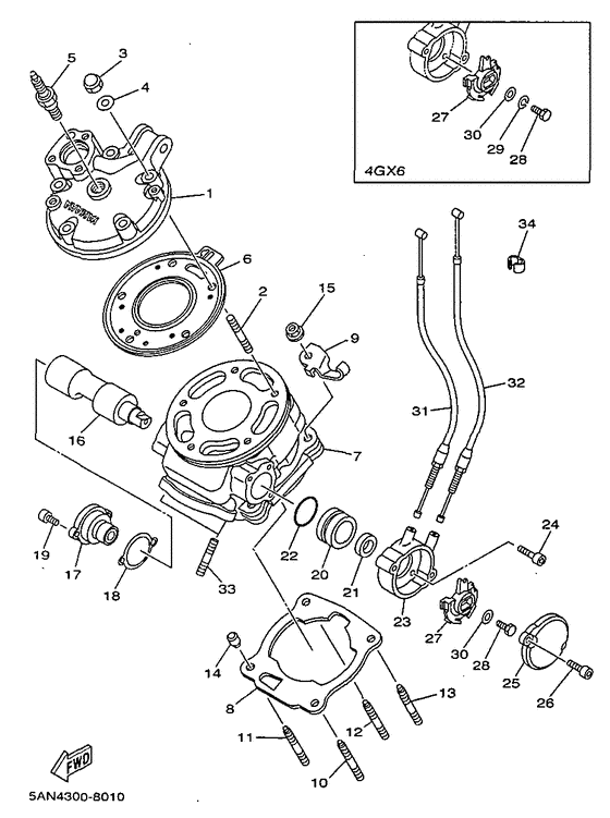 TDR125 Цилиндры