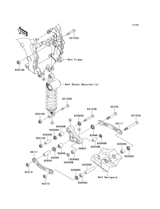ZX1400 Задняя подвеска