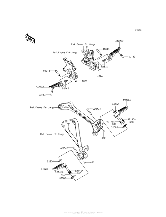 ZX1000 Подножки