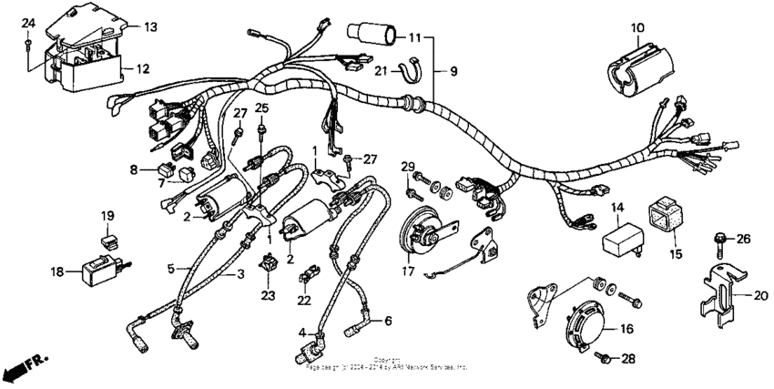 Vt1100c wire harness