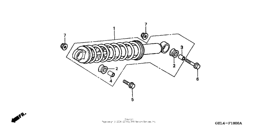 XR50R Задние амортизаторы