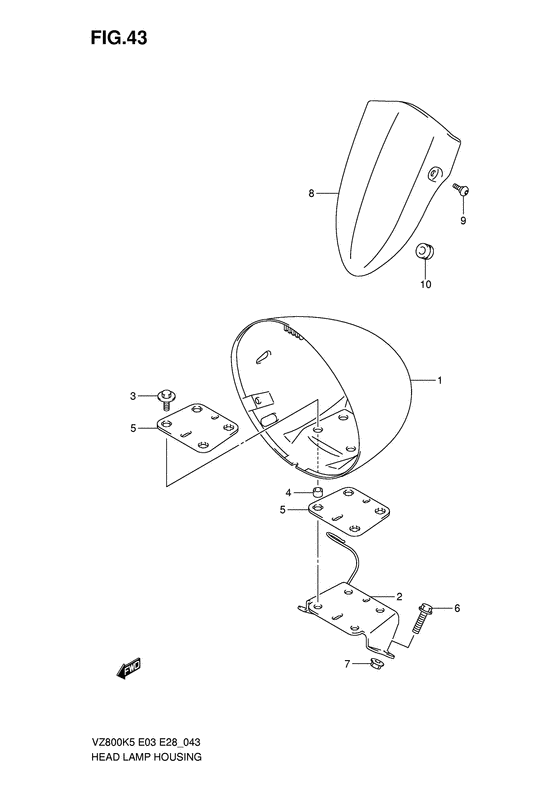 VZ800 Фара головного света