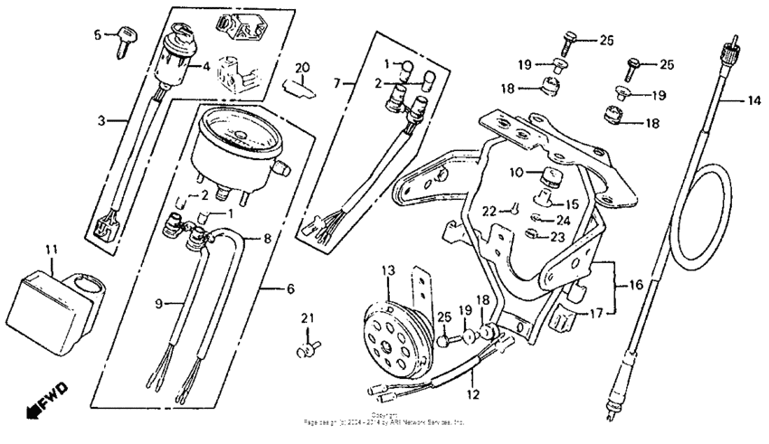 Speedometer + horn 83-85