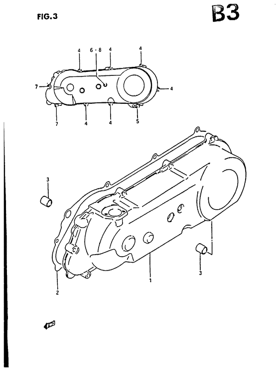 Crankcase left cover