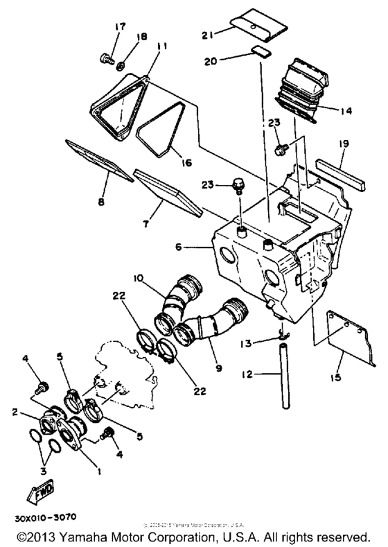 XT350A Воздушный фильтр