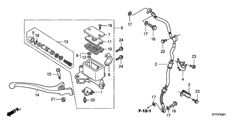 Fr. brake master cylinder