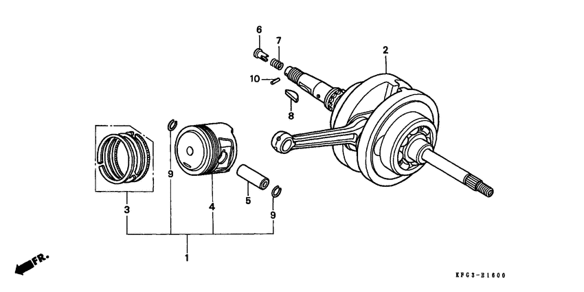 Crankshaft/piston