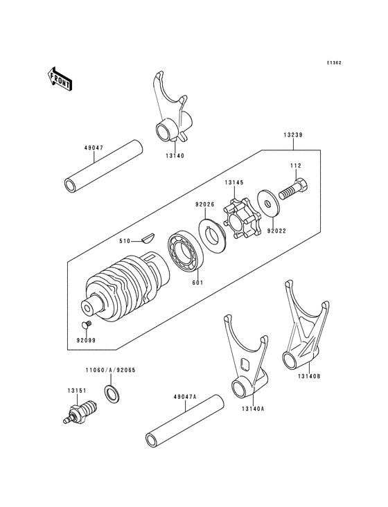 ZX600 Переключение / вилка переключения