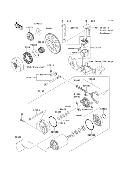Starter motor/starter clutch