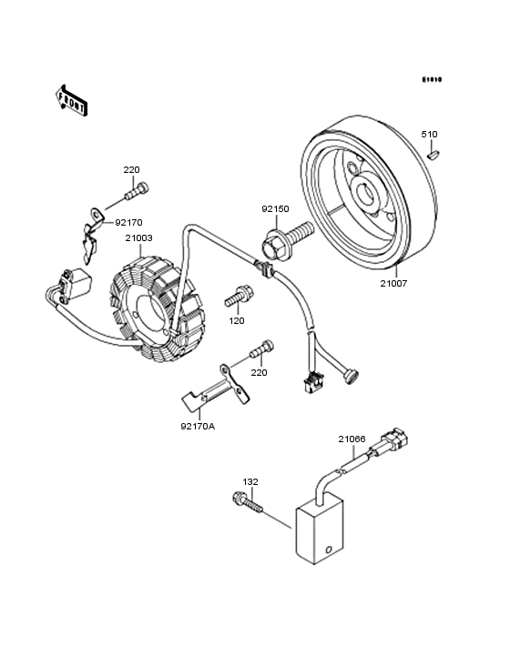 KLX300R Генератор