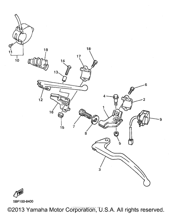 WR400FK Рулевые переключатели